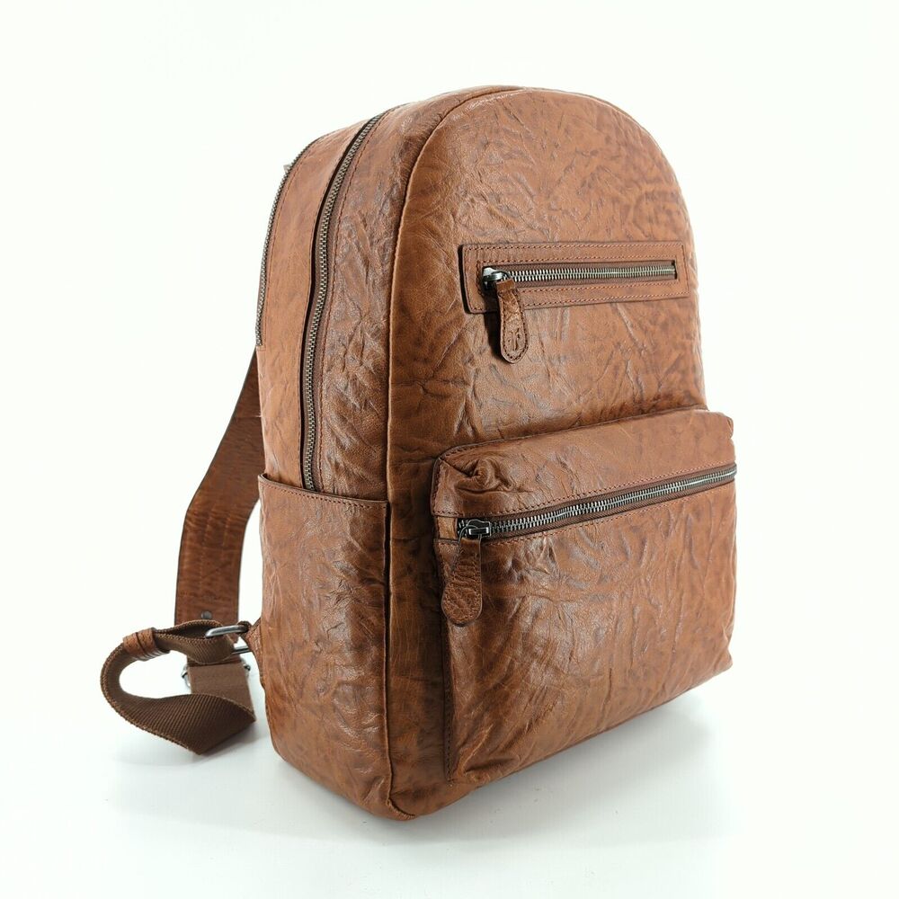 FRYE Backpack Bag Washed Tan Brown Leather Academia School 34DB0524-269 NEW - Picture 2 of 11